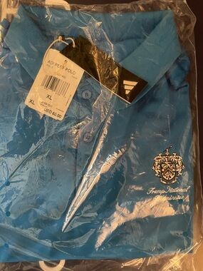 Trump National - Adidas Blue Polo Shirt with Embroidered Crest